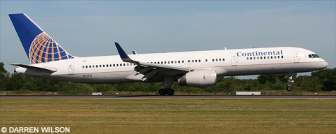 Continental Airlines Boeing 757-200 Decal