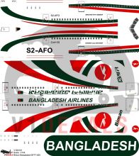 Biman Bangladesh -Boeing 777-300 Decal