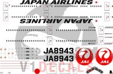 Japan Airlines (JAL) -Boeing 777-300 Decal