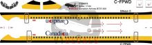 Canadian Airlines, Monarch Airlines Boeing 737-300 Decal