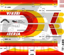 Iberia, Air Atlanta Icelandic -Boeing 747-400 Decal