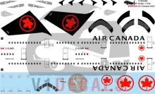 Air Canada Airbus A321 Decal