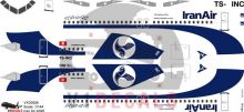 Iran Air, Nouvelair Airbus A320 Decal